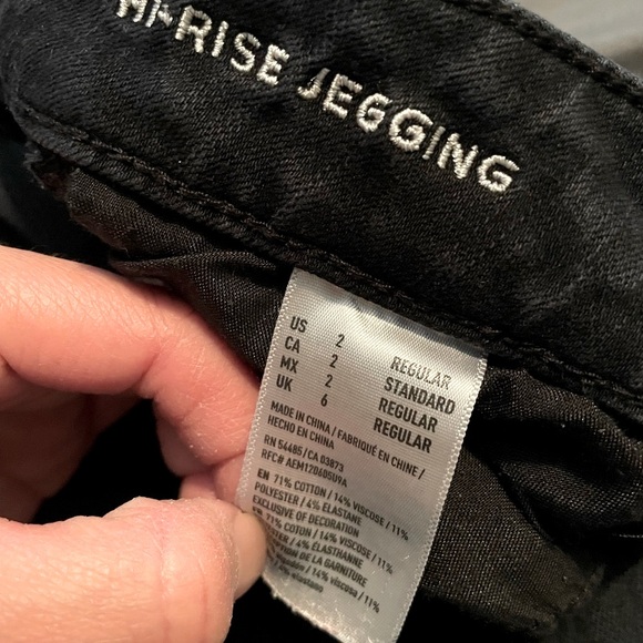 Women’s AE Blue and Black Jeans - Picture 4 of 5